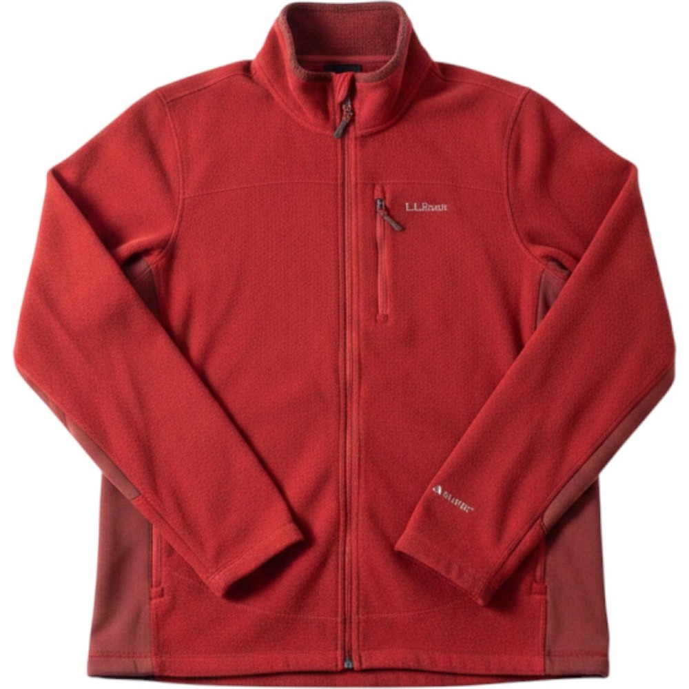 LL Bean‎ Men's Red Fleece Jacket Full Zip Polartec Outdoor Adventure Size XL